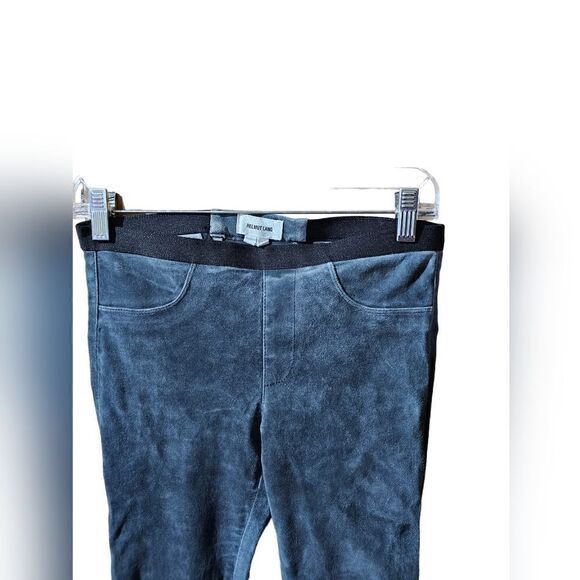 HELMUT LANG Gray Patina Suede Lamb Leather Leggings - Size 4 - Picture 4 of 10